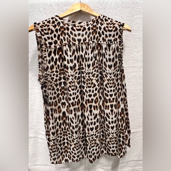 Worthington Women’s Size XL Leopard Print Sleeveless Blouse - Picture 2 of 3